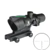 Optics Tactical Trijicon ACOG 4x32 Style Real Red Reticle Fiber Source Duel Illumined Rifle Scope