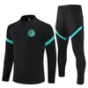 2023 2024 Tracksuit Men Football Training Suit 23/24 Half Zipper Jersey Jacket Kit Vuxen och barnfotbollsspår S-2XL