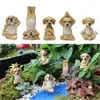 Garden Decorations 5pcs/set Resin Yoga Dogs Figurine Multifunction Sculpture Household Supplies