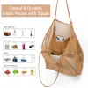 Bags Stylish beach bag mesh shoulder tote bag for men and women traveling bathroom wash swimming Large capacity clothing storage bag