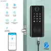 Contrôle TTLOCK Smart Door Lock Bluetooth APPRESSION PROPRES POURNAGE CARDE BIOMETRIQUE Mot de passe Smart Deadbolt Locks Entrée sans clé pour appartement à domicile