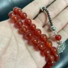 Одежда натуральные красные агаты халцедония tasbih Ислам Мисбаха мусульмане Все это новые браслетные молитвенные бусинки 33 66 99beads камень Розарий