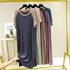 Party Dresses 2024 Modal Nightdress Female Summer Short Sleeve Long Dressing Large Size Loose Home Wear Custom Logo