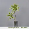 Fleurs décoratives 95 cm Green Plantes artificielles décoration de maison tropicale Lucky Lily Bamboo Courtyard Art Art False Living Room