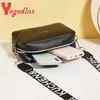 Yogodlns Fashion Small Square Bag para Mulheres Pu Couro ombro Messenger Strap Crossbody Bolsa Trendy Bolsa 240416