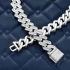Groothandel hiphop ketting mannen passeren diamant tester 15 mm stokbrood Moissanite Miami Cuban Link Chain