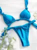 Tiedown bikini voor dames driehoek badkleding badkleding badpak