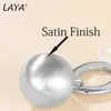 Charm Modern Jewelry 925 Silver Needle Högkvalitativ mässing Silver Color Round Ball Oval Rrop Drop Earrings For Women Girl Party Gift Y240423