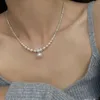 Swarovski Halskette Anhänger Halsketten Silberkragen Kette gleicher französischer Shijia Perlen Halskette Weihnachten und Valentinstag Geschenk für Frauen