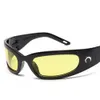 Солнцезащитные очки модные классические ретро -солнцезащитные очки луны для мужского дизайна бренда