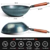 WOK cinese wok da 303234 cm Woks Woks Fry Fry Fry Fry Cucina per la cucina per elettricinduzione e stufe a gas 240415