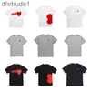 Play Mens t Shirt Designer Cdg Embroidery Red Heart Commes Des Casual Women Shirts Badge Quanlity Tshirts Cotton Short Sleeve Summer Loose Oversize Tee 01RW KE4J