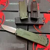 Mini Micro Tech x02 Auto OTF Knife 1.77 "D2 STALOWY BARDE ALIGATION ALUMINUM CAMPIGN Outdoor Taktyczne narzędzie do samoobrony narzędzie EDC kieszonkowe