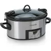 Multicookers Crockpot 6 Quart Cook Anting Programowalne powolne kuchenkę z cyfrowym timerem, stal nierdzewna (SCCPVL610SA)