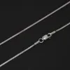 Halsband S925 Sterling Silver 1,5 mm Rund Snake Chain Män och kvinnors benbentröja Halsband Minimalistiska par smycken