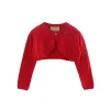 Czapki Bow Red Baby Girl Cardigans Kurtka swetra Baby Girl Płaszcz 1 2 3 4 lata.
