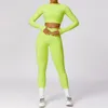 LL8578 Dames Yoga-outfit Twee stukken Sets broek SHIRTS TROURTS SPORT GYM Running Long Pant Long Sleeve Tops Elastische close passende hoge taille sportkleding Pakken