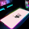 Rust rgb kuromies muis pad xxl gaming schattige grote bureaubrotector led gamer accessoires achtergrondverlichting mat toetsenbordmatten muispad Muse pc