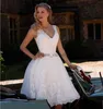 Abiti da sposa vintage a corto lunghezza A-line a Via da sposa in rilie