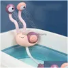 Bath Toys Game Snail Spail Papeting Robinet Shower Electric Spray Toy pour bébé salle de bain salle de bain Kids 231218 Drop Livrètre maternité DH2C7