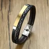 Delysia King Hommes tendances bracelets en cuir bracelet Coumure de loisirs Bangle en acier inoxydable 240418