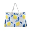 Fashion Folding Women Duża torebka TOTE DAMES Casual Lemon Mediterranean Wzór na ramię plażę bolsa feminina 240417