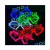 Andere bruiloftsfunderen Party LED -bril Glow in the Dark Halloween Christmas Carnival Birthday Props Accessoire Neon Flashing Toys Dro Dhdnk