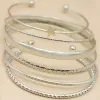 Strands 6pcs/Set Star Bangles Bracelets for Women simples multicamada