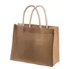 Sacs à provisions Burlap Tote Sac Cadeau de jute Épicerie réutilisable avec poignée pour décoration art artisanat Bookbag Events Schools Beach