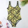 Swimwear féminin 2024 Femmes imprimées Femme un morceau de maillot de bain baignade Baigniers baignade Swimming Swim Suite de plagewear