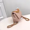 Moda Tasarımı Kadınlar Klasik Elmas Zincir Çantası Deri Malzeme Tam Seti Donanım Özel Elmas Kontrol Camshell Çantası Süper All-In-One Crossbody Çantası