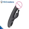 12 Speeds Female Dual Motor Soft Silicone Vibrating Dildo Black Rabbit Vibrator Women