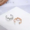 Boucles d'oreilles modyle 1 pcs vintage Crown Flower Feuille d'oreille oreille non percée Boucles d'oreilles pour les femmes à la mode punk petit cristal creux sculpté