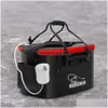 Fishing Accessories Portable Eva Bag Collapsible Bucket Live Fish Box Cam Water Container Pan Basin Tackle Storage No Pump 240113 Dr Dhg70
