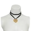 Halsband salirkon överdriven ccb stor hjärta hänge choker halsband gotisk svart sammet halsband för kvinnor sexiga fest smycken gåva