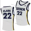 Custom 22 Caitlin Clark Jersey Iowa Hawkeyes Women College Basketball Maglie da basket Men Kidies Black White Yellow Any Name Message US BFPJ