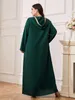 Etniska kläder Eid Ramadan Hooded Abayas för kvinnor Loose Party Dress Muslim Kaftan Dubai Turkiet Robe Marocain Caftan Plus Size Islamic