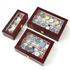 23561012 Slots Watch Box Piano Organisateur avec peinture rouge Bijoux de rangement de bijoux Men de giroust