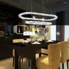 Chandeliers Modern Creative Living Room Suspend Light Crystal Chandelier Stainless Steel Oblong Upscale Atmosphere LED Hanging Lamp