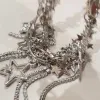 Colares de colar de lantejoula estrela colar para feminino de moda incrustada com brutas de charina de chinesa