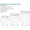 Storage Bottles 10 PACK Plastic Airtight Kitchen & Pantry Organization Ideal For Flour Sugar - BPA-Free Canisters With Labels