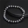 Brins 78 Bracelet de perle noir baroque d'eau douce authentique naufs naturages de perles de perles chaîne élastique pour femmes hommes fine bijoux cadeau