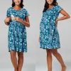 ドレスs 2xlファッション新しい妊婦パジャマコットンソフト授乳母乳育児用ナイトガウンスリープウェアプラスサイズ
