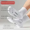 Chaussettes masculines masculines Massage Sponge Bottom Sports Sports Sports Socks Longs Milier Baskfball Blanc Noir YQ240423