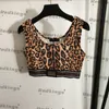 Retro Leopard Camis Leggings Sexig Yoga Tracksuit Designer Topps Pants Fashion Padded Up Tracksuit Two Piece Sport Tracksuits