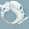 Cuscino per infallitura al seno cuscino assistenza per neonato cuscino per cuscinetto lavabile in cotone neonato posizionatore con caduta della tracolla prevenire