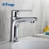 Grifos de fregadero de baño Frap cuenca del grifo del grifo de grifo, toque montado, manija de una sola manija dual accesorios para mezcladores fríos y de agua F1084