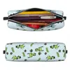 Gir Pattern Pencil Case Cartoon Kawaii Pu Leather Bag Girls Boys Vintage Big School Casesery Stationery