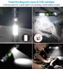 Flashlights Torches 8000Lm Usb Rechargeable Flashlight Super Bright Magnetic Led Torch With Cob Sidelight A Pocket Clip Zoomable For C Dheli