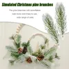 Decorative Flowers 10Pcs Artificial Plants Snow Pine Branches Christmas Tree Garland Decoration DIY Wreath Gift Box Fake Needle For Home